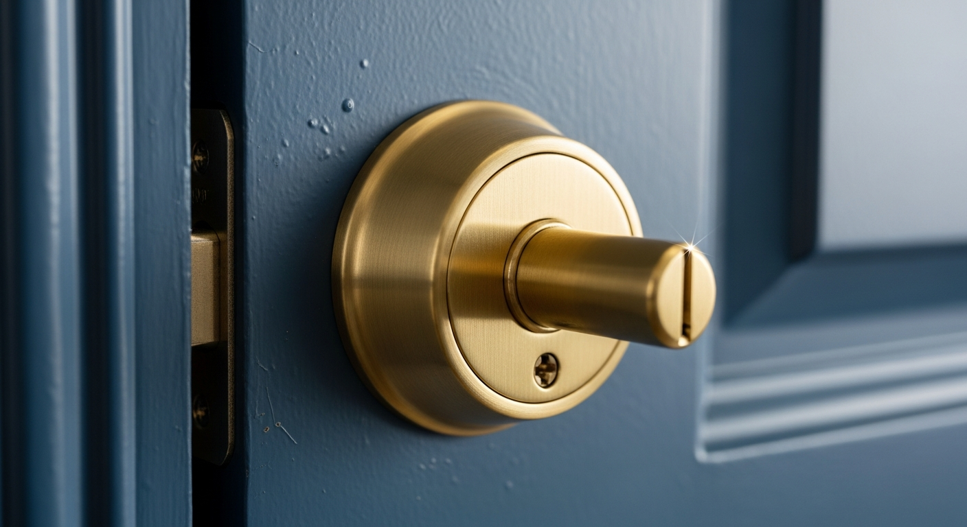 lock hardware deadbolt metal close — Madison County Locksmith